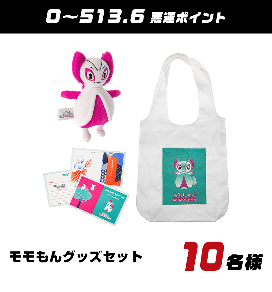 0〜513.6悪運ポイント：モモもんグッズセット＜10名様＞